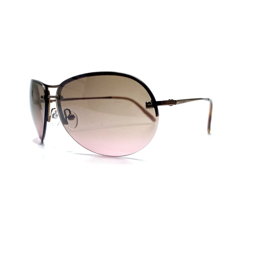 Kate Spade NY Brown Gold Aviator Sunglasses Italy Noel P40 61 12 125
